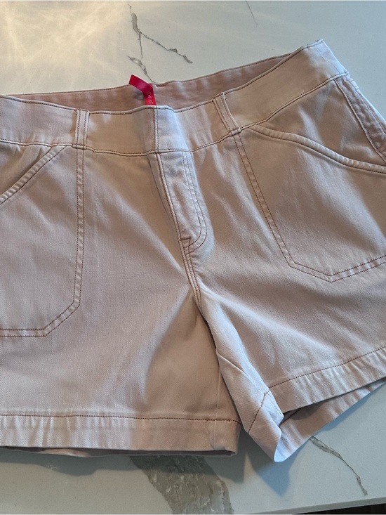 SPANX Pants - SPANX Pale Pink Mid-Rise Jean Shorts